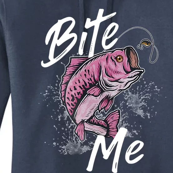 Bite Me Love Fishing Gift Women's Pullover Hoodie