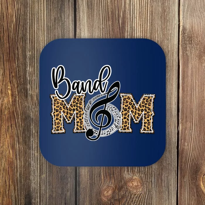 Band Mom Leopard Print Proud Band Mom Musical Marching Band Coaster