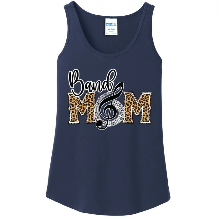 Band Mom Leopard Print Proud Band Mom Musical Marching Band Ladies Essential Tank