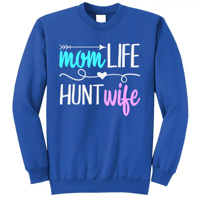 Bowhunter Mom Life Hunters Wife Gift Funny Duck Deer Hunting Gift Tall Sweatshirt