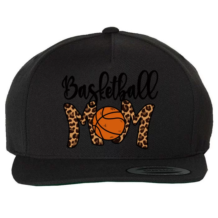 Basketball Mom Leopard Basketball Mama Mothers Day Mom Meaningful Gift Wool Snapback Cap