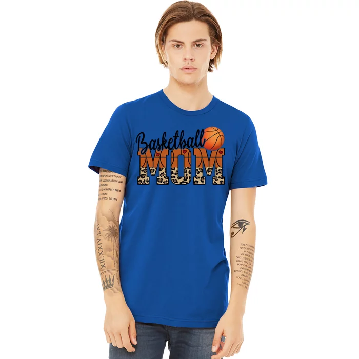 Basketball Mom Leopard Letters Design Cute Gift Premium T-Shirt