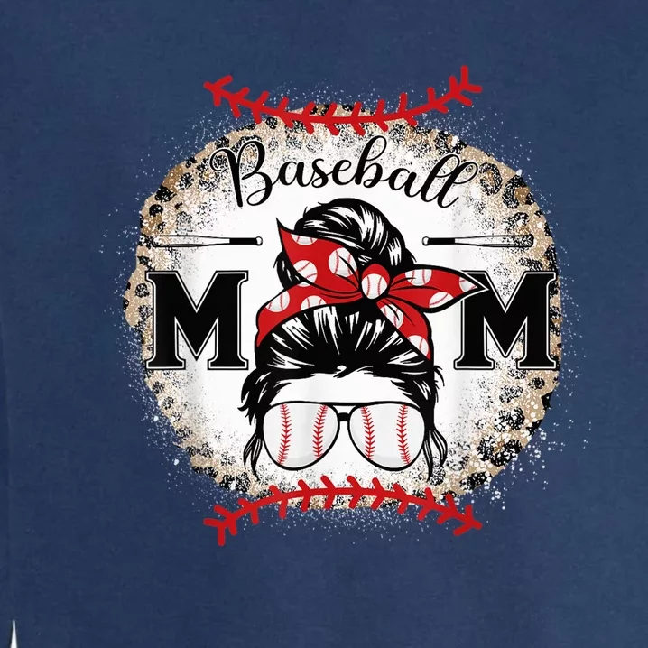 Baseball Mom Leopard Happy Mother's Day for Wo girl Garment-Dyed Sweatshirt