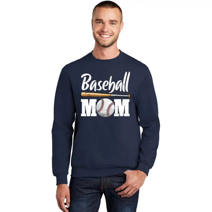 Baseball Mom Leopard Print Baseball Mama Mother's Day Sweatshirt