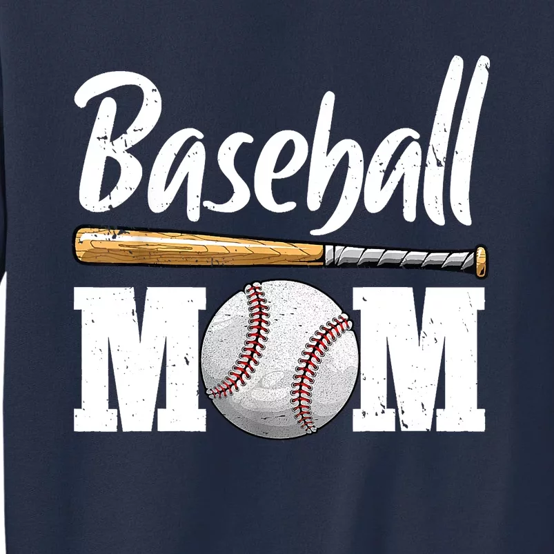 Baseball Mom Leopard Print Baseball Mama Mother's Day Sweatshirt