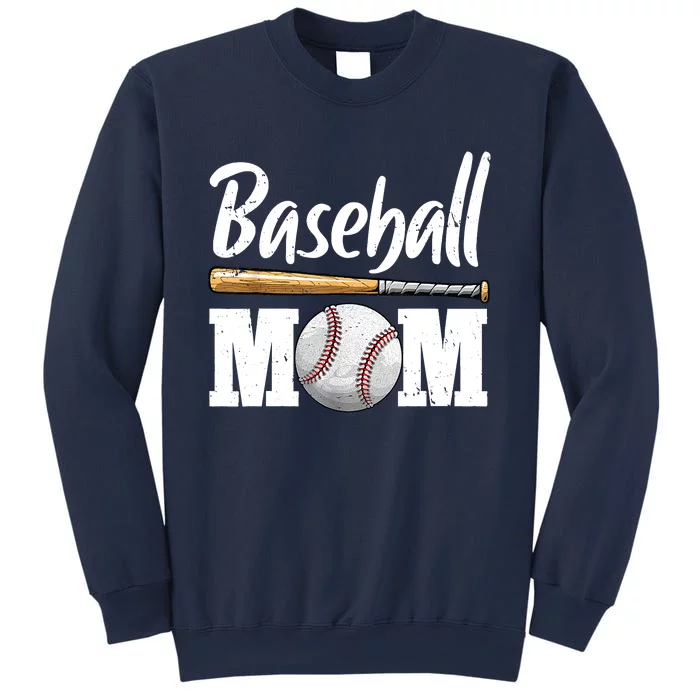 Baseball Mom Leopard Print Baseball Mama Mother's Day Sweatshirt