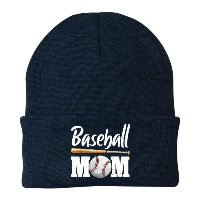 Baseball Mom Leopard Print Baseball Mama Mother's Day Knit Cap Winter Beanie