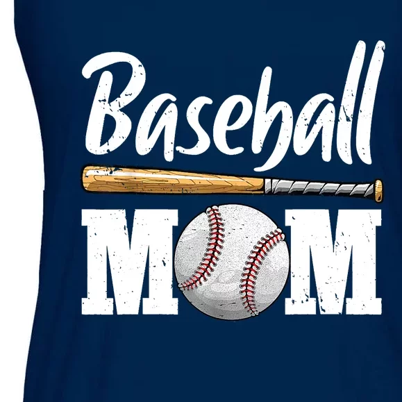 Baseball Mom Leopard Print Baseball Mama Mother's Day Ladies Essential Flowy Tank