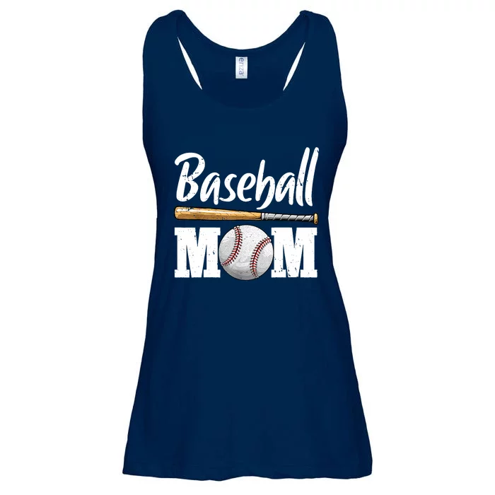 Baseball Mom Leopard Print Baseball Mama Mother's Day Ladies Essential Flowy Tank