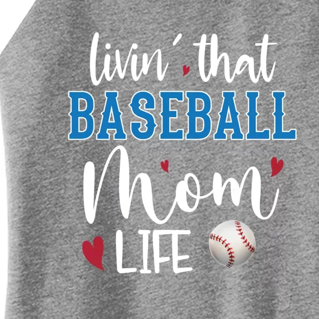 Busy Mom Livin' That Baseball Mom Life Sport Mother Funny Gift Women’s Perfect Tri Rocker Tank