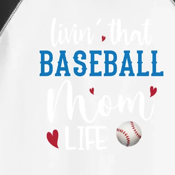 Busy Mom Livin' That Baseball Mom Life Sport Mother Funny Gift Toddler Fine Jersey T-Shirt