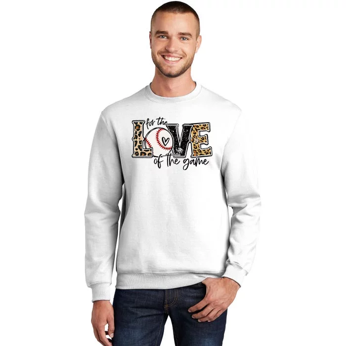 Baseball Mom Leopard For The Love Of The Game Baseball Sweatshirt