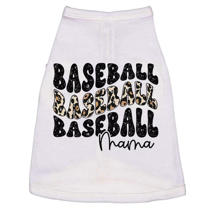 Baseball Mama Leopard Proud Baseball Mom Game Day Doggie Tank