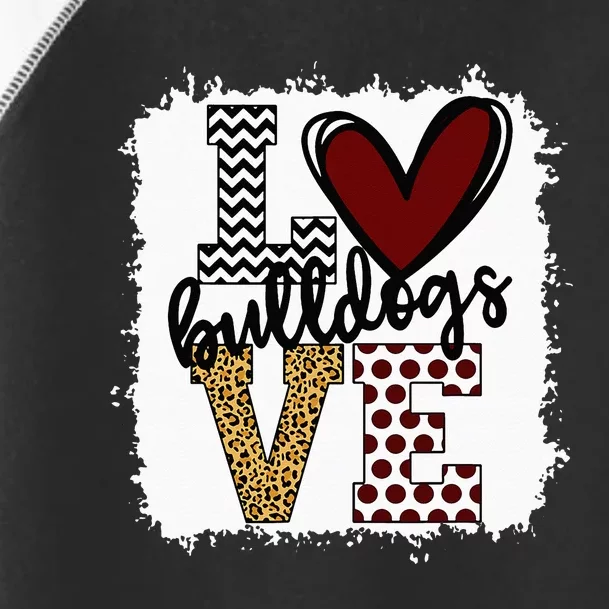 Bulldogs Mascot Love School Spirit Fantastic Gifts Toddler Fine Jersey T-Shirt