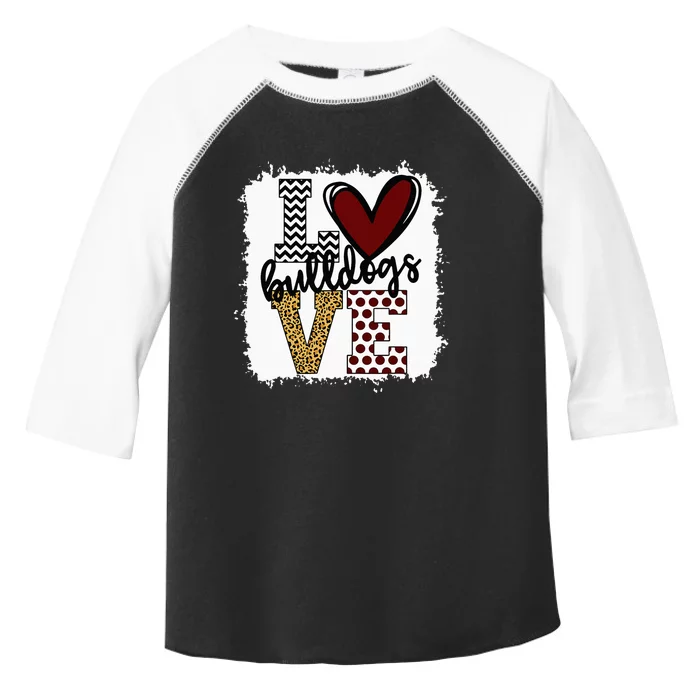 Bulldogs Mascot Love School Spirit Fantastic Gifts Toddler Fine Jersey T-Shirt