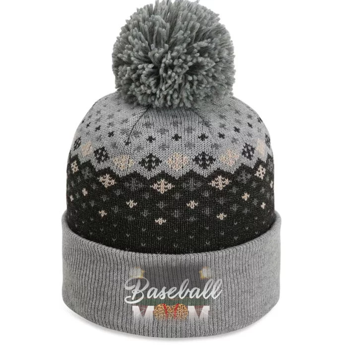 Baseball Mom, Leopard Baseball Field The Baniff Cuffed Pom Beanie