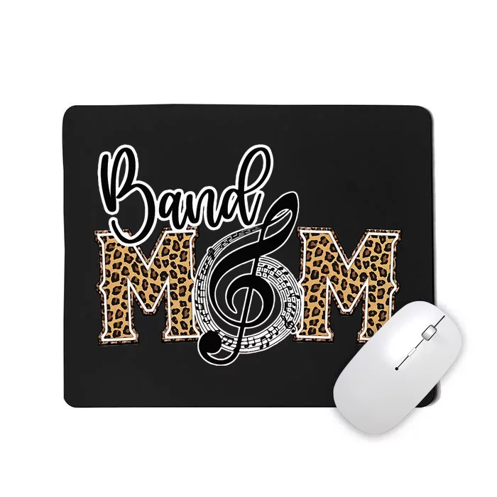 Band Mom Leopard Print Proud Band Mom Musical Marching Band Mousepad