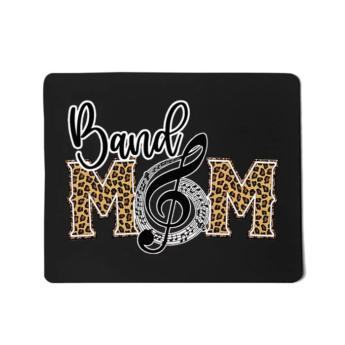 Band Mom Leopard Print Proud Band Mom Musical Marching Band Mousepad