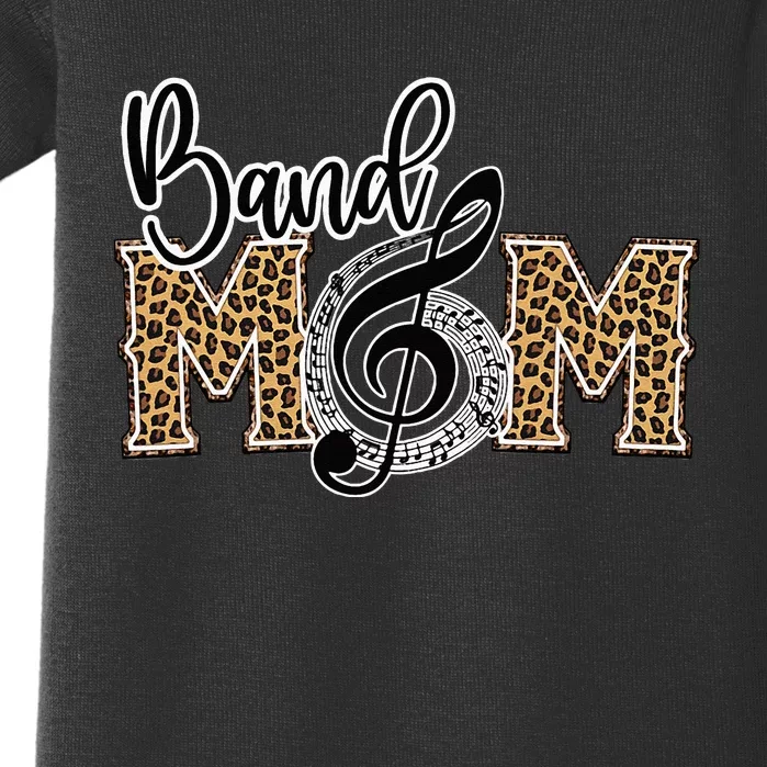 Band Mom Leopard Print Proud Band Mom Musical Marching Band Baby Bodysuit