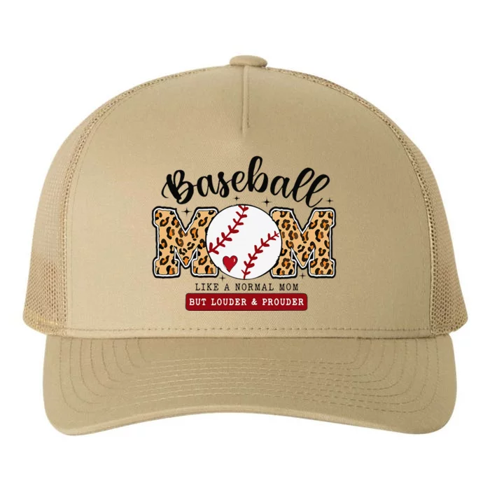 Baseball Mom Leopard Loud & Proud Baseball Mama Mothers Day Yupoong Adult 5-Panel Trucker Hat