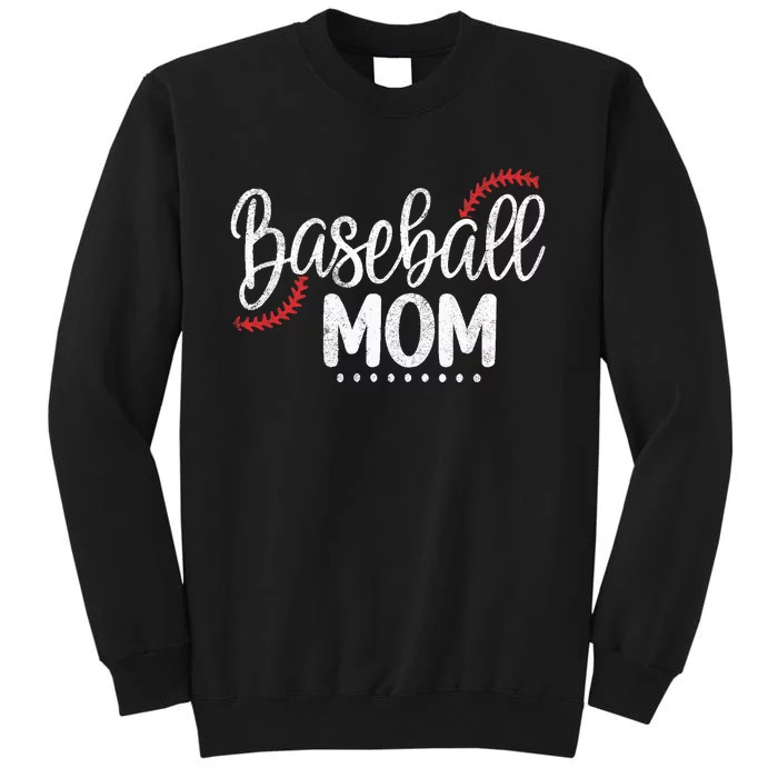 Baseball Mom Leopard Game Day Mothers Day Sweatshirt