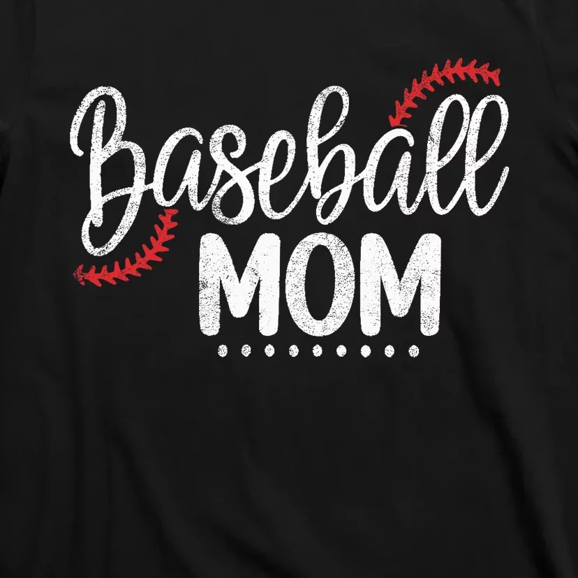 Baseball Mom Leopard Game Day Mothers Day T-Shirt