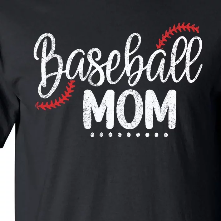 Baseball Mom Leopard Game Day Mothers Day Tall T-Shirt