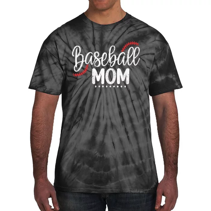 Baseball Mom Leopard Game Day Mothers Day Tie-Dye T-Shirt