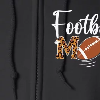 Ball Mom Leopard, Funny Football Baseball Player Mom Tees Full Zip Hoodie