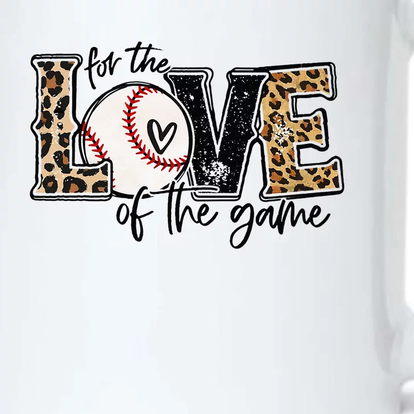 Baseball Mom Leopard For The Love of The Game Baseball Black Color Changing Mug