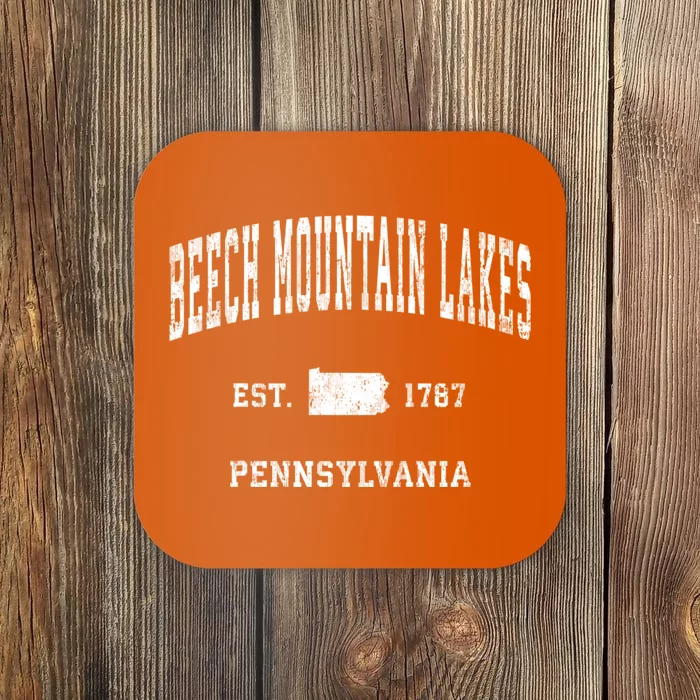 Beech Mountain Lakes Pennsylvania Pa Vintage Athletic Coaster