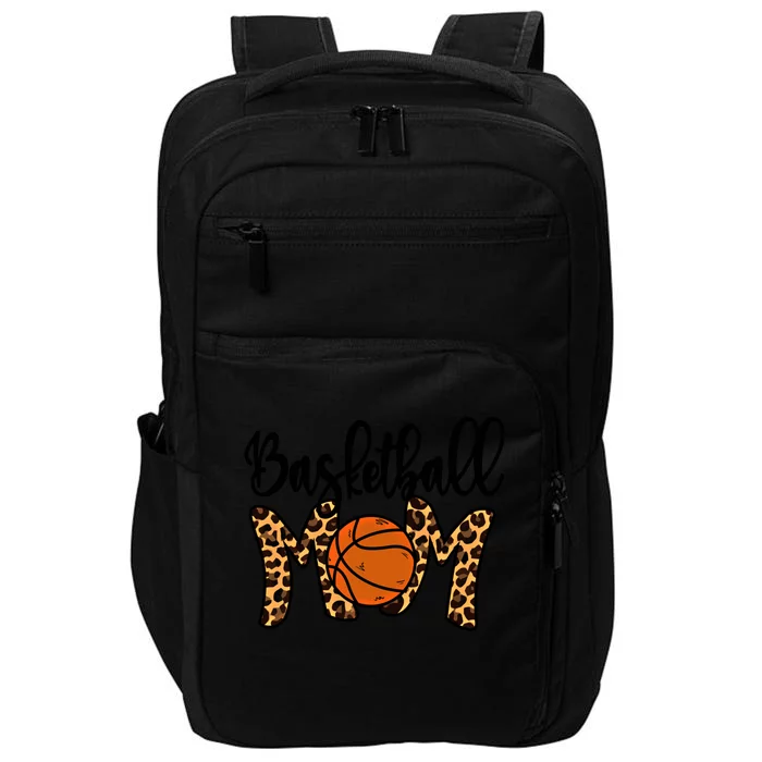 Basketball Mom Leopard Basketball Mama Mothers Day Mom Gift Impact Tech Backpack