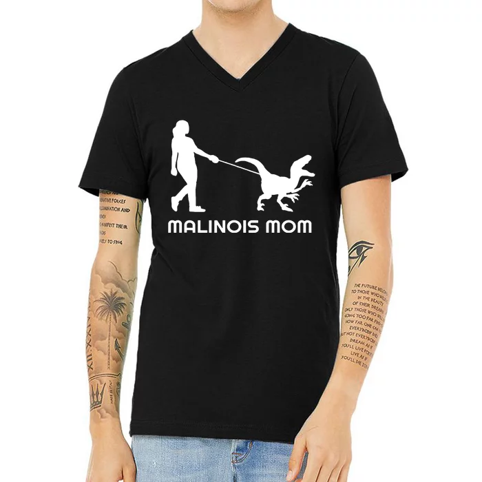 Belgian Malinois Mom V-Neck T-Shirt