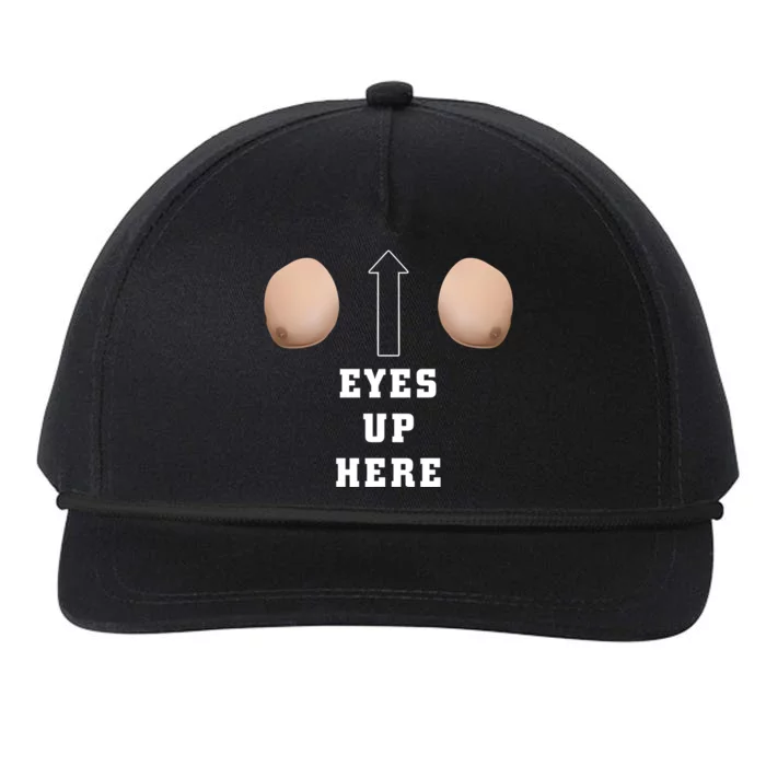 BBQ Man Meme Eyes Up Here Snapback Five-Panel Rope Hat