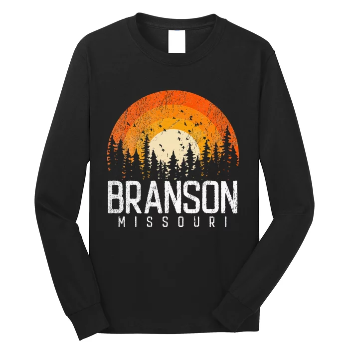 Branson Missouri Mo Retro Vintage 70s 80s 90s Long Sleeve Shirt