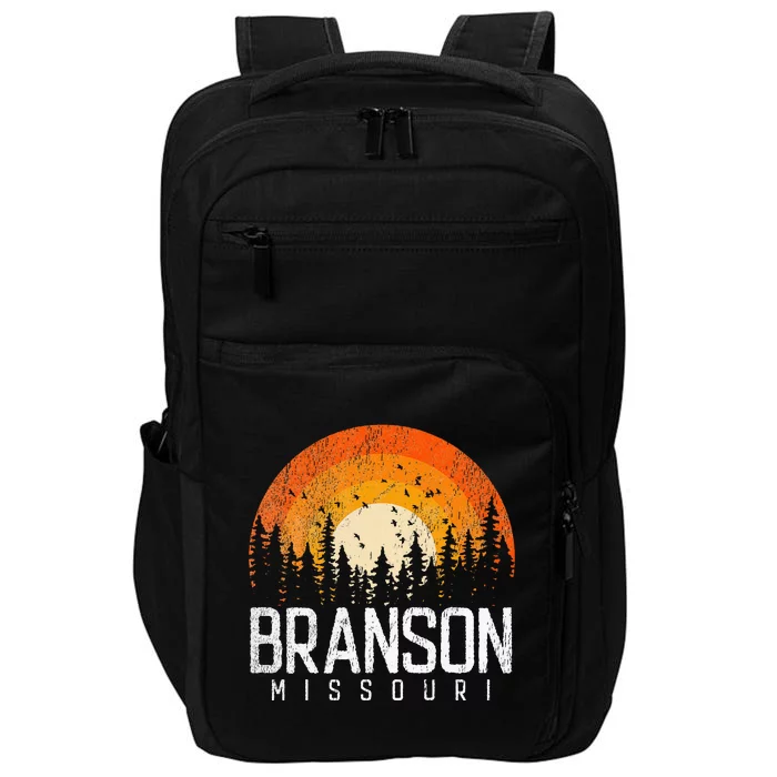 Branson Missouri Mo Retro Vintage 70s 80s 90s Impact Tech Backpack