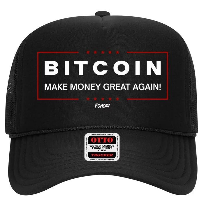 Bitcoin Make Money Great Again High Crown Mesh Trucker Hat