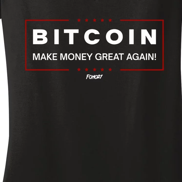 Bitcoin Make Money Great Again Women's V-Neck T-Shirt