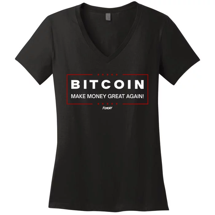 Bitcoin Make Money Great Again Women's V-Neck T-Shirt