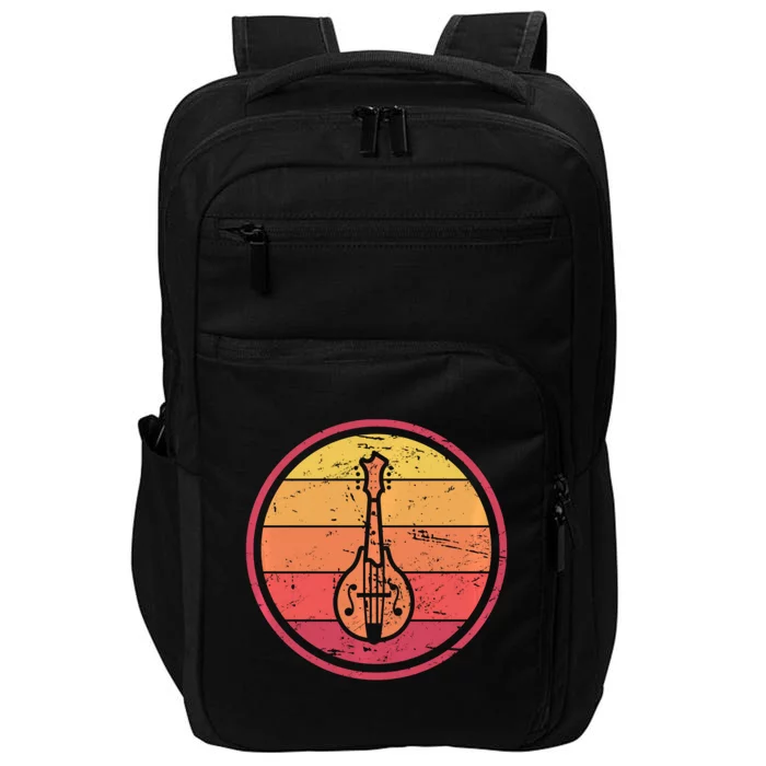 Bluegrass Music Mandolin Player Vintage Bluegrass Impact Tech Backpack