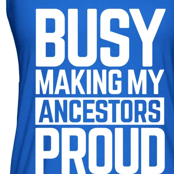 Busy Making My Ancestors Proud Foxx Blm Floyd Black Pride Gift Ladies Essential Flowy Tank