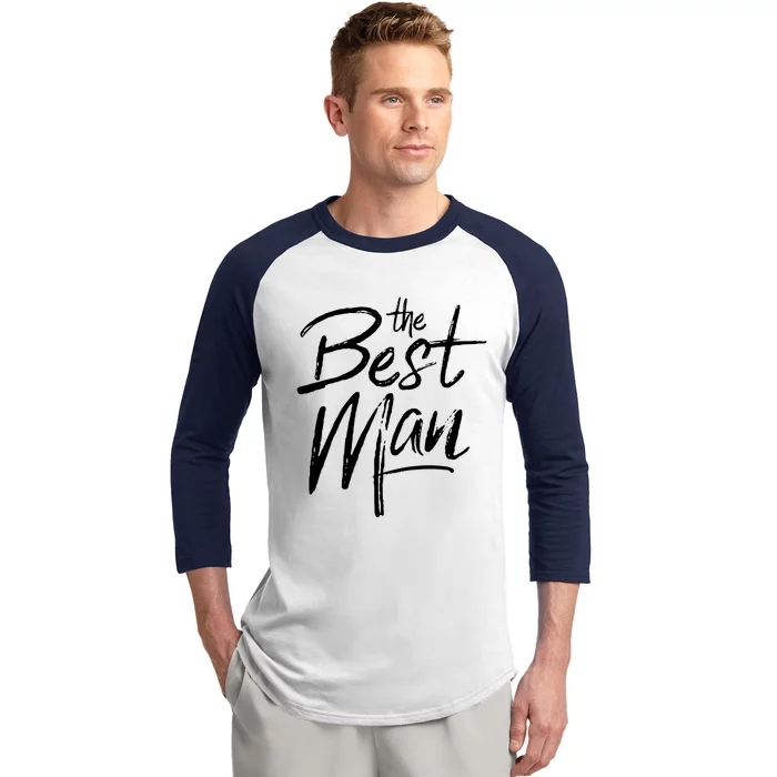 Best Man Matching Party Groomsmen Group Baseball Sleeve Shirt