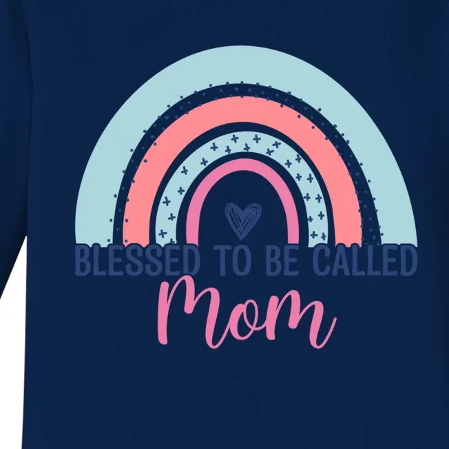 Best Mom MotherS Day Blessed To Be Called Mom Rainbow Great Gift Baby Long Sleeve Bodysuit