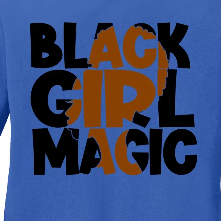 Black Magic Melanin Power Black History Month Funny Gift Ladies Long Sleeve Shirt