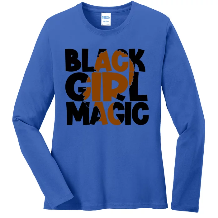 Black Magic Melanin Power Black History Month Funny Gift Ladies Long Sleeve Shirt