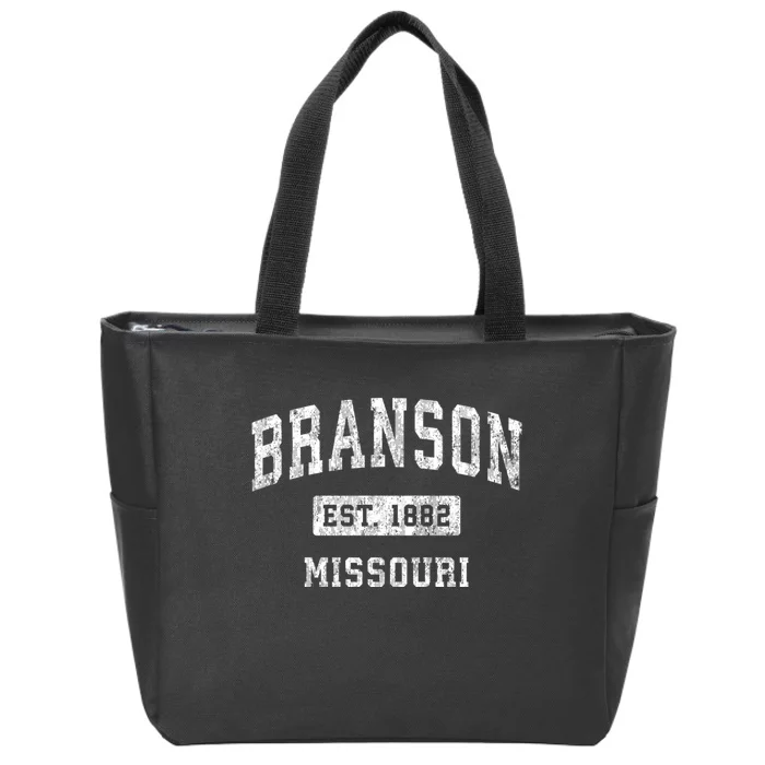 Branson Missouri Mo Vintage Established Sports Zip Tote Bag