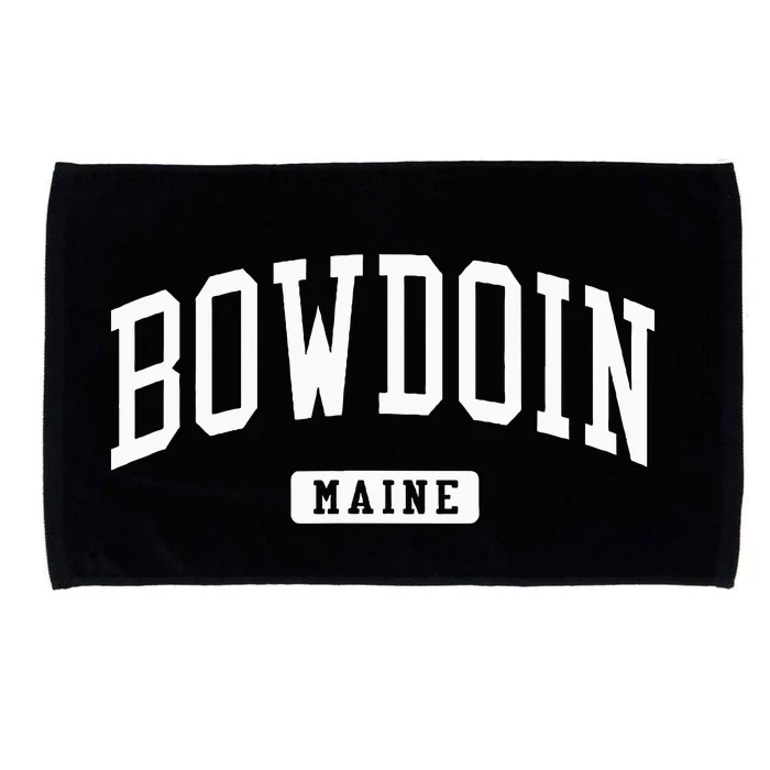 Bowdoin Maine Me Vintage Athletic Sports Design Microfiber Hand Towel