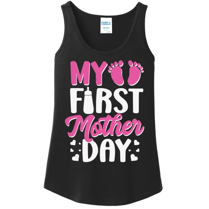 Being Mom My First Mother's Day as a Mommy Ladies Essential Tank