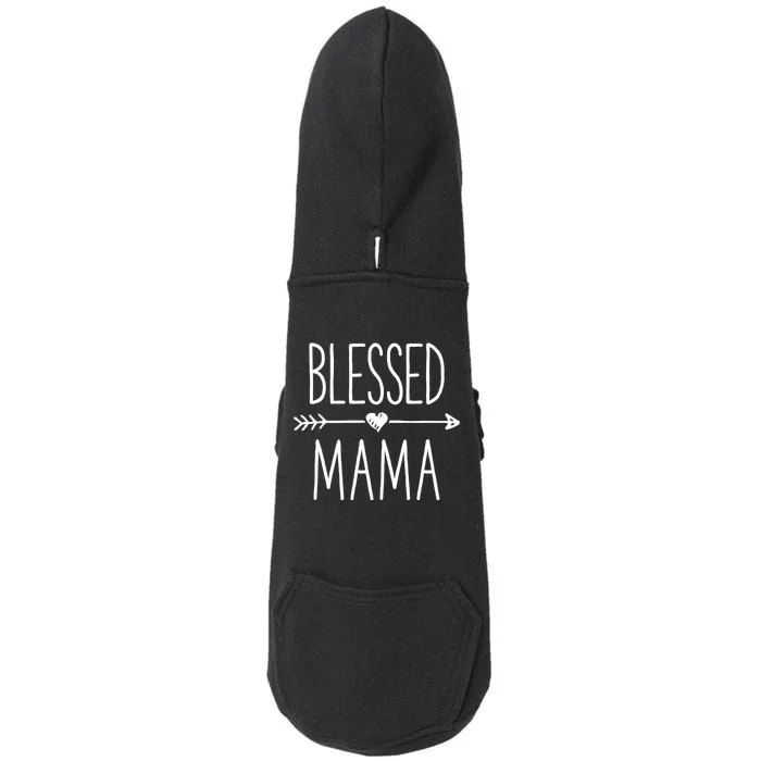 Blessed Mama Mother Moms Mommy Grandma Doggie 3-End Fleece Hoodie