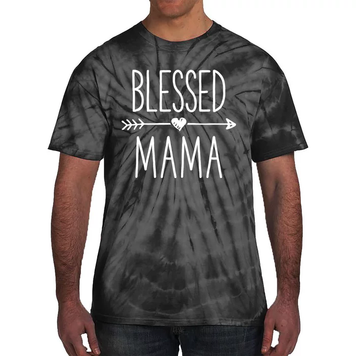 Blessed Mama Mother Moms Mommy Grandma Tie-Dye T-Shirt